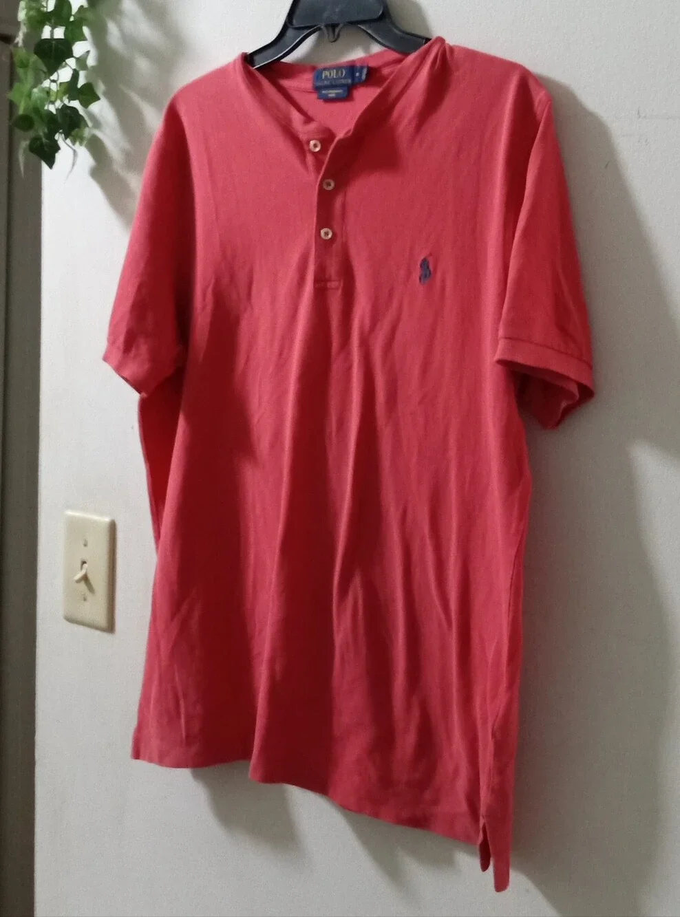 Ralph Lauren Coral Short-Sleeve Henley Polo